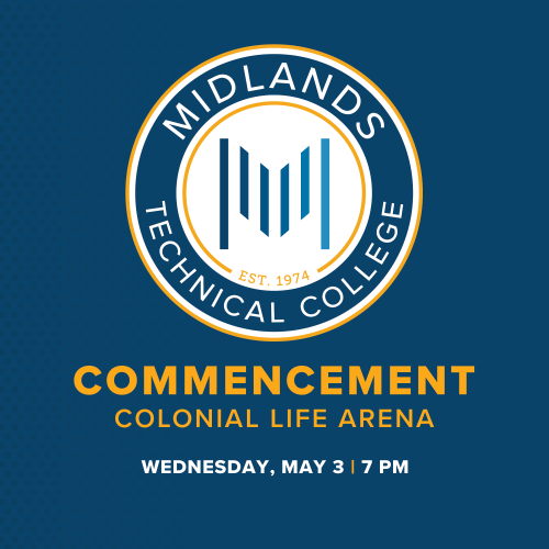 Midlands Technical College logo celebrating commencement.