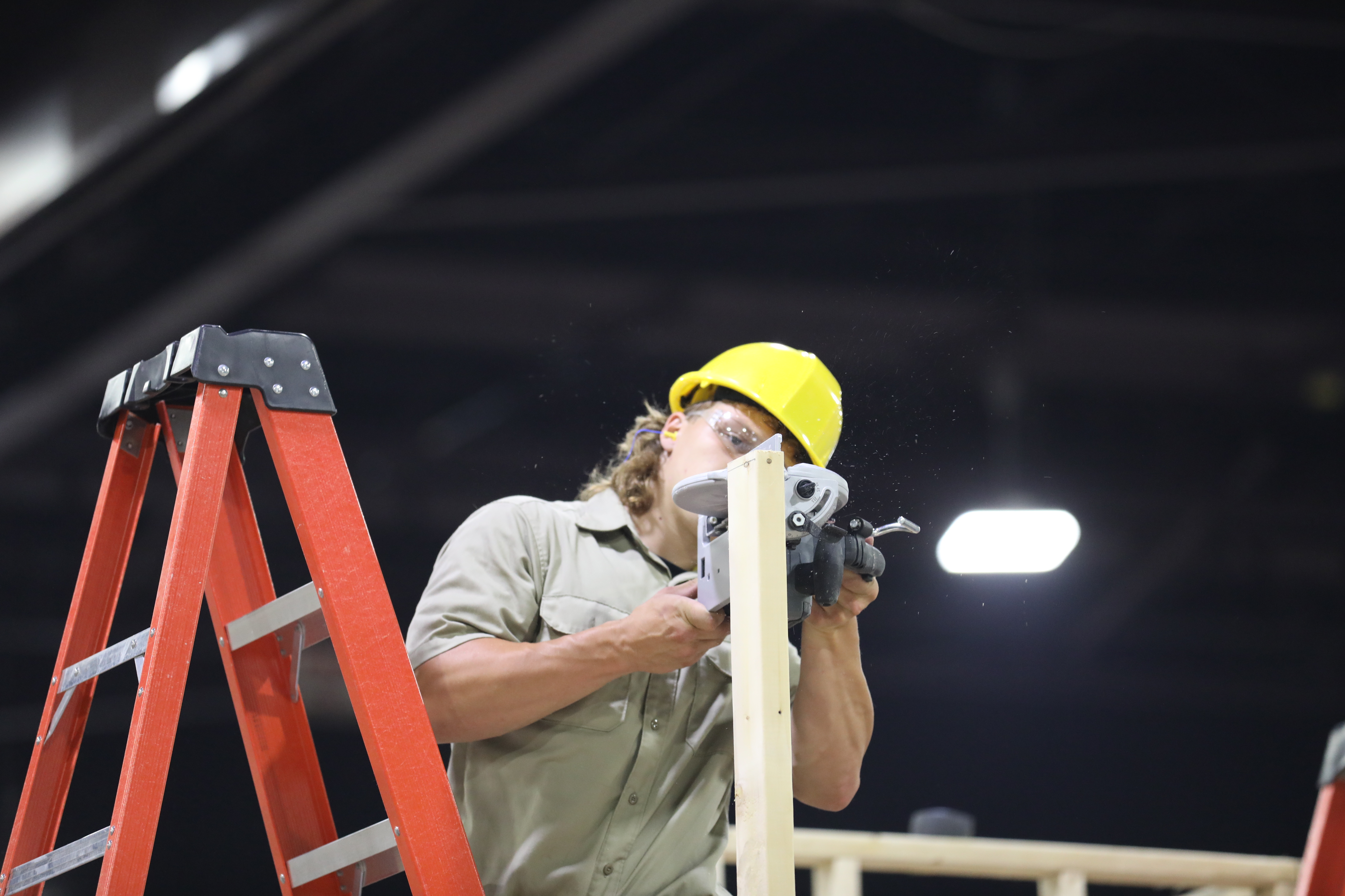 Image of MTC Building Construction team competing in the 2023 SkillsUSA championship.