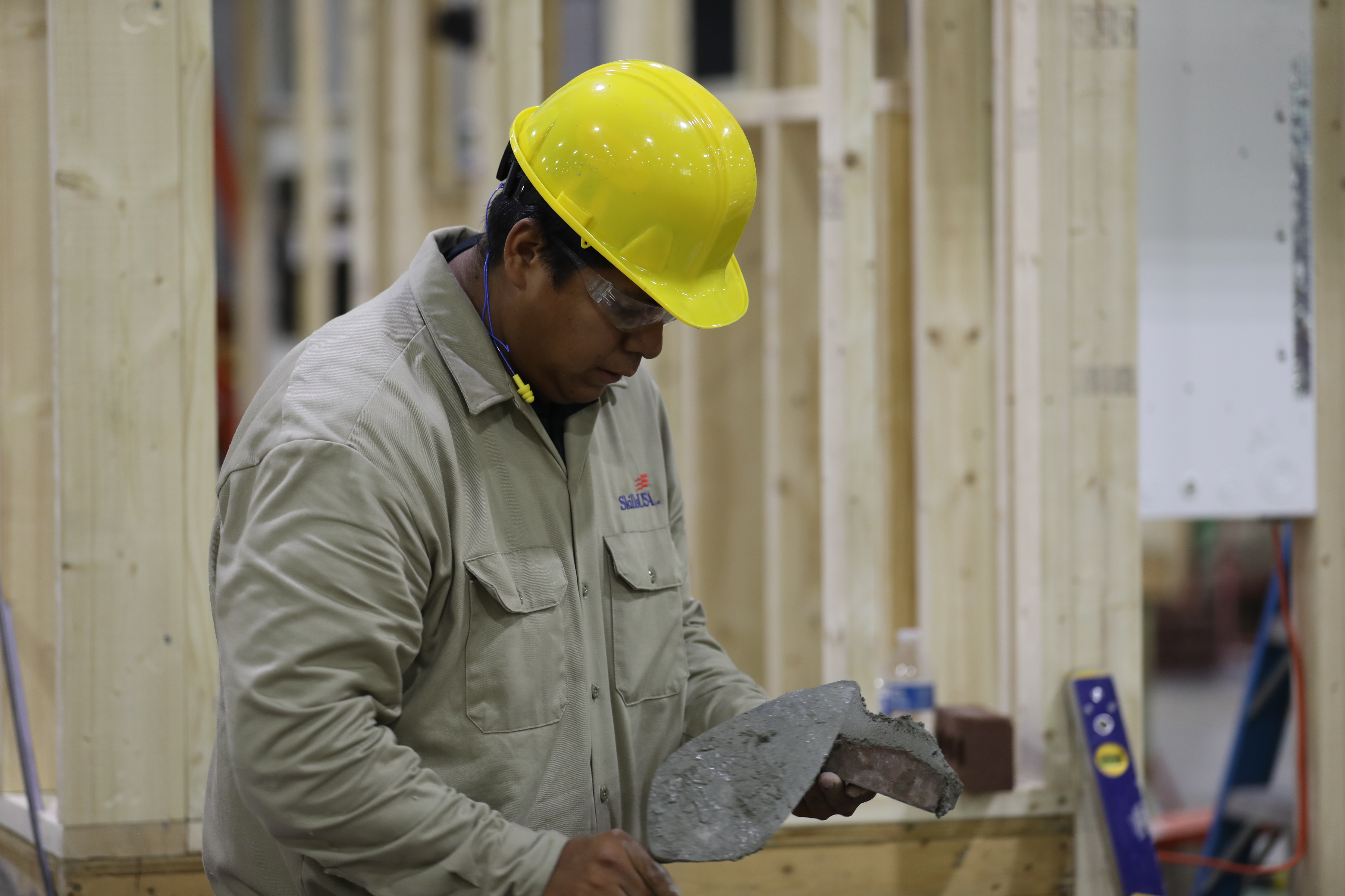 Image of MTC Building Construction team competing in the 2023 SkillsUSA championship.