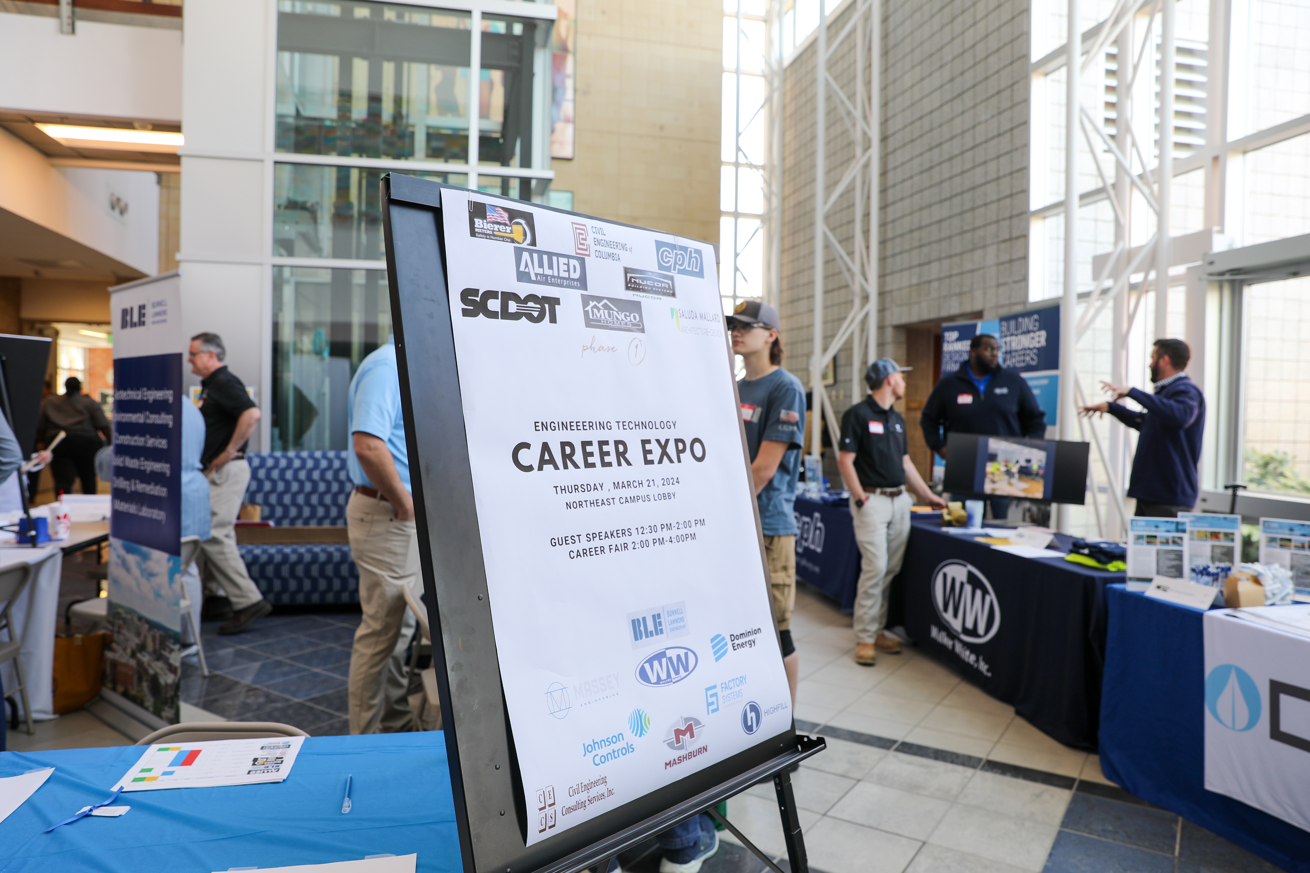 Sign welcoming people to the 2024 MTC Engineering Expo