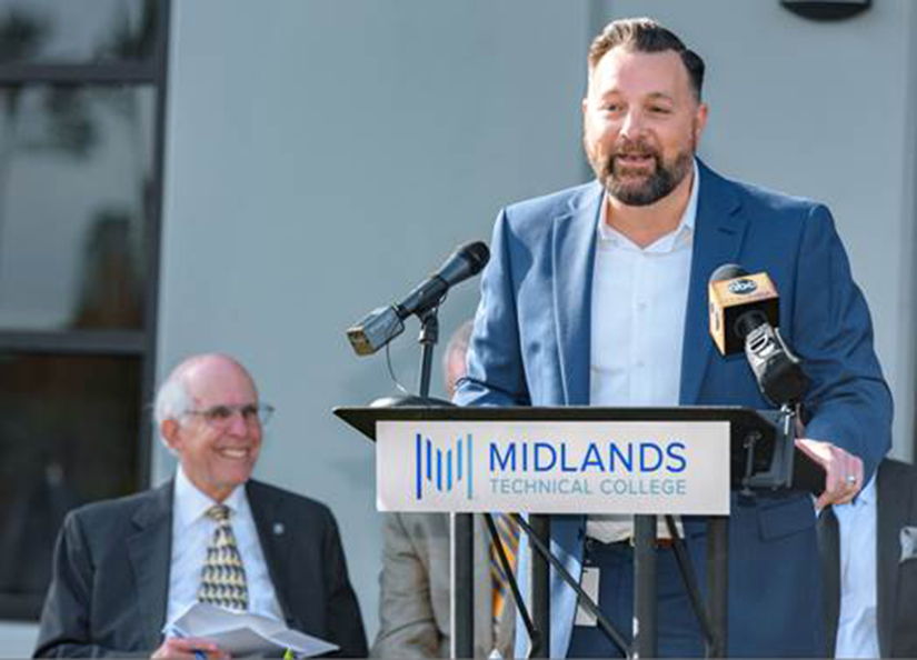 The Ritedose Corporation (TRC) President and CEO Jody Chastain welcomes guests to the new facility on the MTC Enterprise Campus