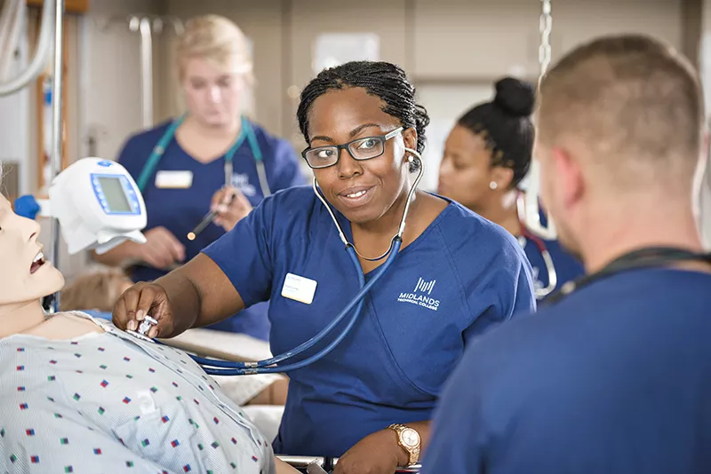 Nurses examining patients