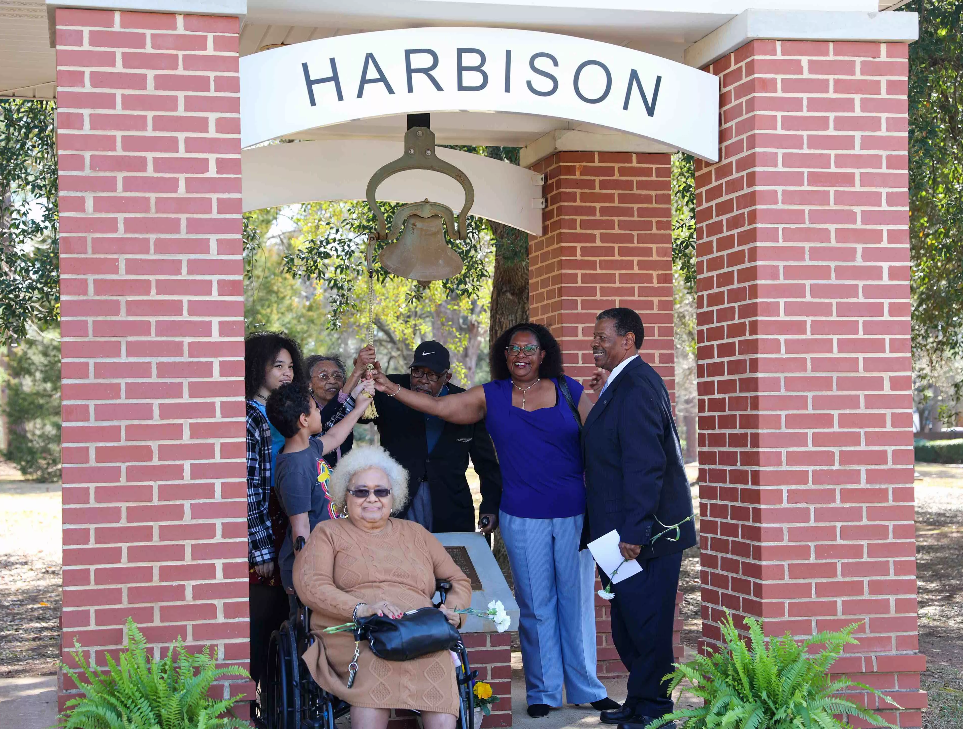 The ringing of the bell to commemorate Harbison History Day.