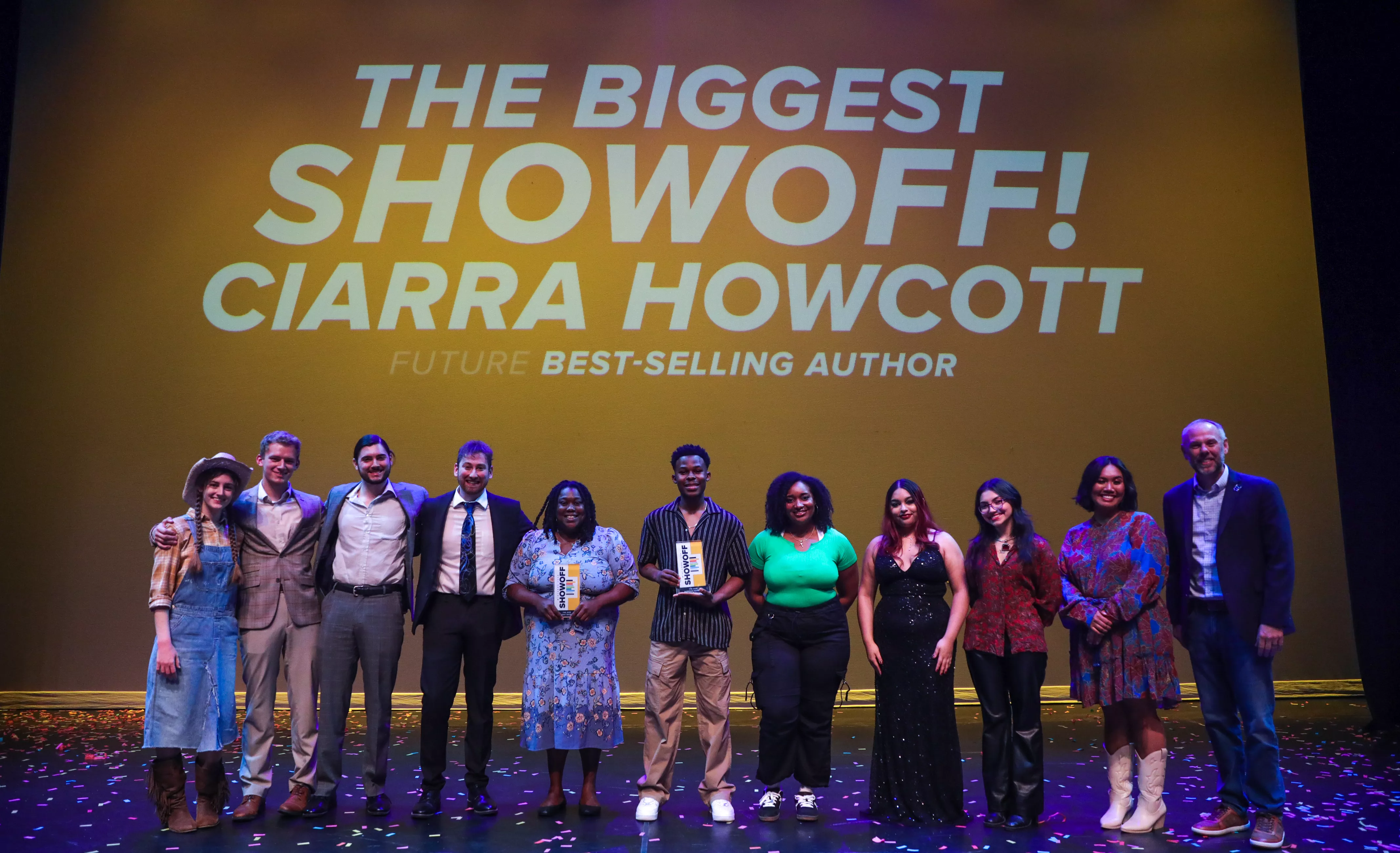 Image of all of the 2025 MTC Showoff contestants with MTC President Dr. Greg Little