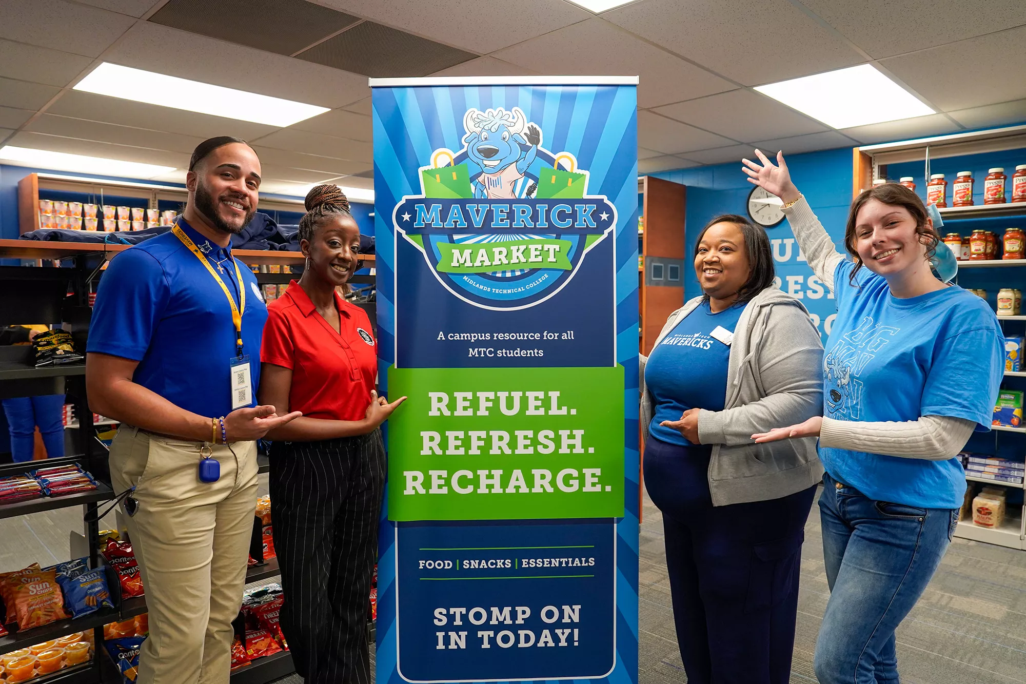 MTC Employees at Maverick Market Sign