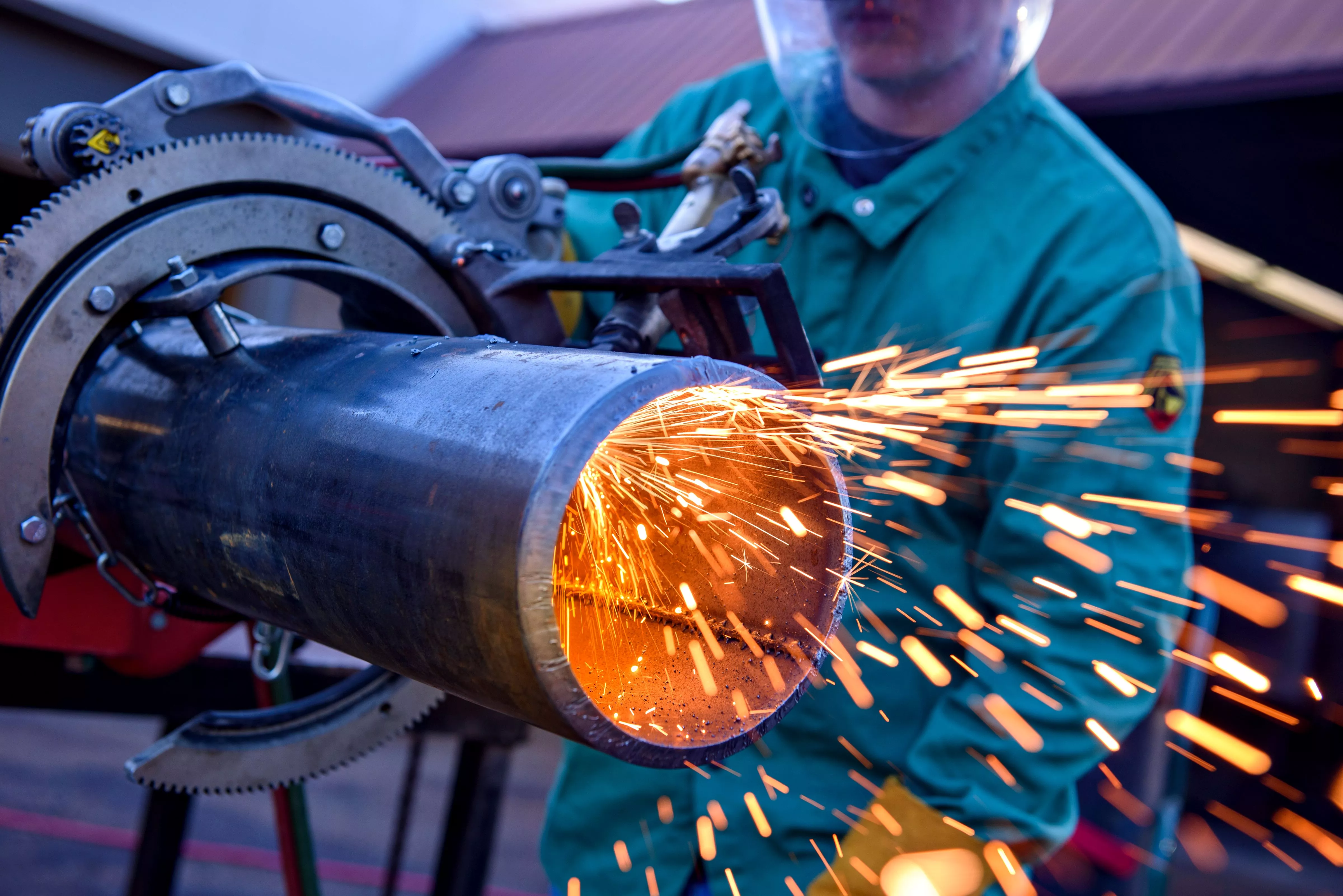 welder completing a project